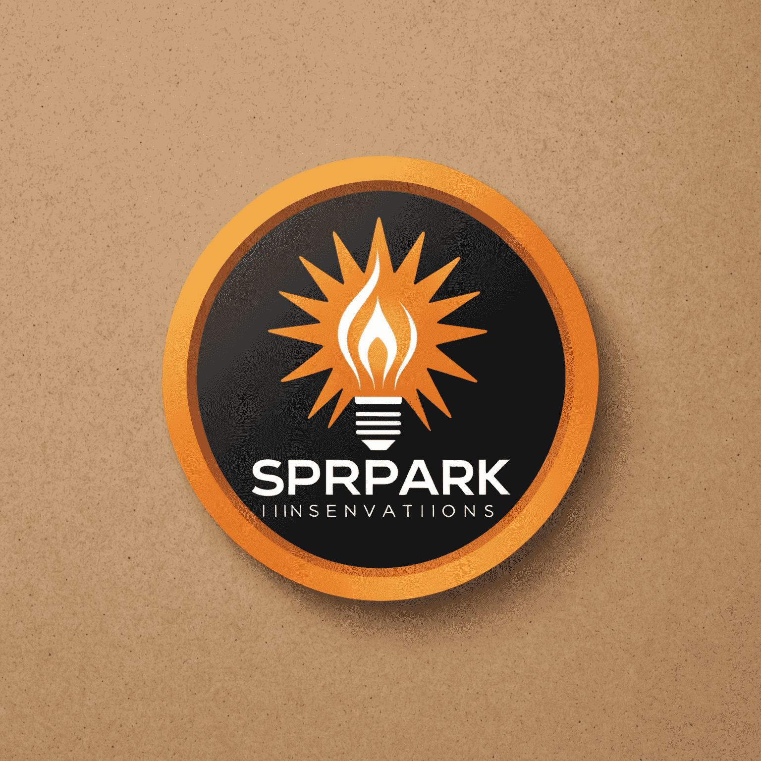 Logo Spark Innovations przedstawiające iskrę innowacji w dziedzinie technologii