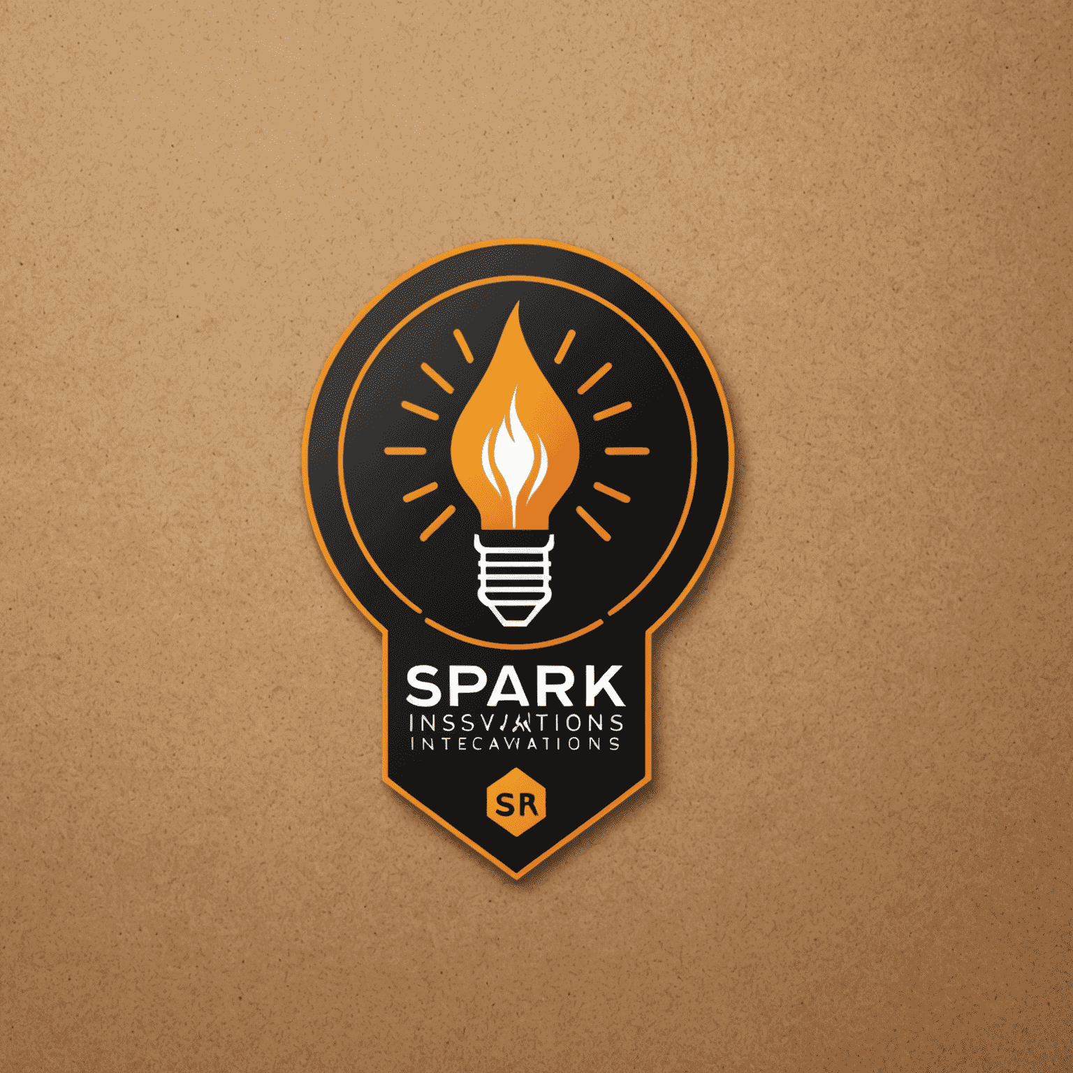 Logo Spark Innovations przedstawiające iskrę innowacji w dziedzinie technologii